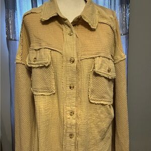BKE Beige Button Down Shirt